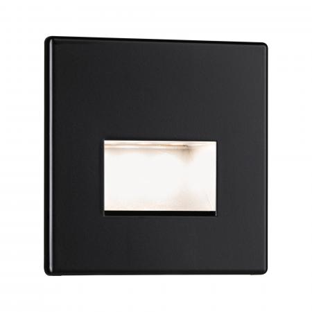 Paulmann 93094 LED Wandeinbauleuchte Edge Quadro eckig 80x5mm 1,2W warmweiß Schwarz matt