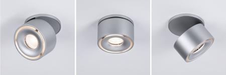 Dreh- und schwenkbarer Einbaustrahler Spircle 8W 36° 3000K 230/40V Chrom matt/Alu Paulmann 93374