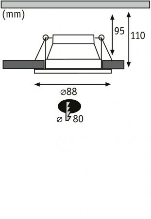Paulmann 93394 EBL Cole rund starr max 1x10W GU10 230V weiß/schwarz matt Alu/Kunststoff