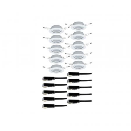 Paulmann 93400 Einbauleuchte LED Base rund max. 10x10W GU10 Weiß