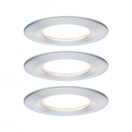 Paulmann 93462 Einbauleuchte Set Nova Coin rund starr LED 3x6.5W 2700K Alu