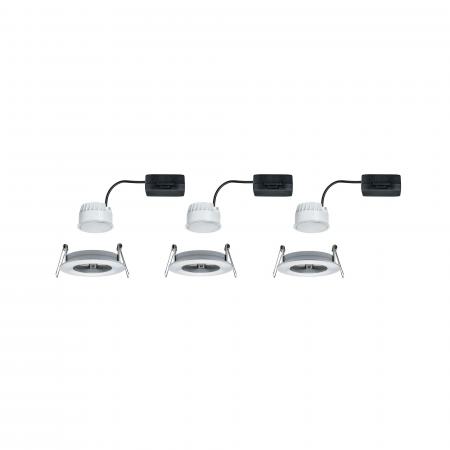 Paulmann 93462 Einbauleuchte Set Nova Coin rund starr LED 3x6.5W 2700K Alu