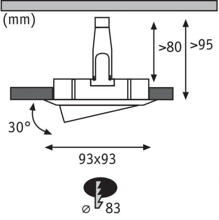 Paulmann 93674 Einbauleuchte Nova Plus IP65 schwenkbar 1x6W 4000K GU10 Weiß