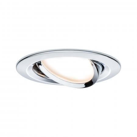 Paulmann 93879 Einbauleuchte Set Nova Plus Coin dim rund schwb LED 6W 2700K Chrom/Alu