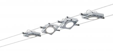 Paulmann 94107 Set MacLED Set, 5m Komplettset in Chrom mit 4 Leuchten
