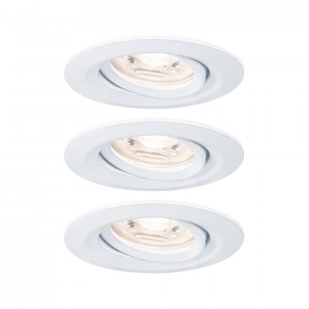 Paulmann 94293 EBL Nova mini Coin rund schwenkbar LED 3x4W 310lm Weiß matt/Alu