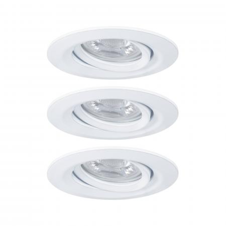 Paulmann 94293 EBL Nova mini Coin rund schwenkbar LED 3x4W 310lm Weiß matt/Alu