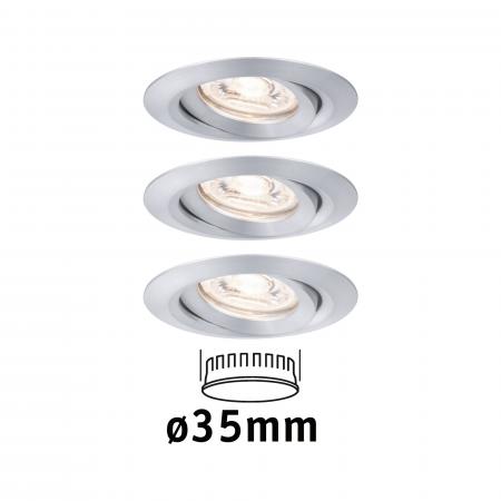 Paulmann 94297 EBL Nova mini Coin rund schwenkbar LED 3x4W 310lm Alu gedreht/Alu