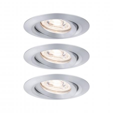 Paulmann 94297 EBL Nova mini Coin rund schwenkbar LED 3x4W 310lm Alu gedreht/Alu