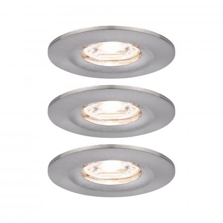 Paulmann 94301 EBL Nova mini Coin rund starr IP44 LED 3x4W 310lm Eisen geb/Alu