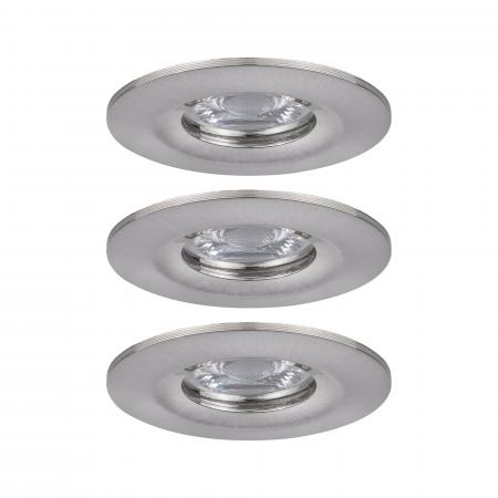 Paulmann 94301 EBL Nova mini Coin rund starr IP44 LED 3x4W 310lm Eisen geb/Alu