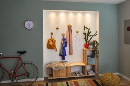 Paulmann 94301 EBL Nova mini Coin rund starr IP44 LED 3x4W 310lm Eisen geb/Alu