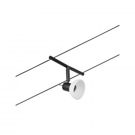 Paulmann 94451 Wire Spot Sheela max1x10W GU5,3 Schwarz matt/Chrom 12V DC 60VA Kunststoff/Metall