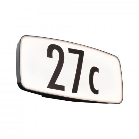 Paulmann 94506 Hausnummer Wandleuchte Sheera IP44 Dämmerungs- Bewegungs Sensor