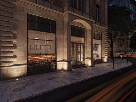 Paulmann 94654 LED Bodeneinbauleuchte Durea  staubdicht 1m unter Wasser geschützt rund 153mm warmweiß 8W Edelstahl Metall