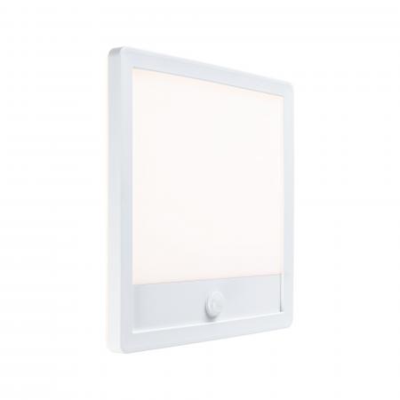 Paulmann 94663 LED Außenpanel Lamina Backlight Bewegungsmelder seewasserresistent Spritzwasser geschützt eckig 250x47mm warmweiß 14,5W Weiß Kunststoff