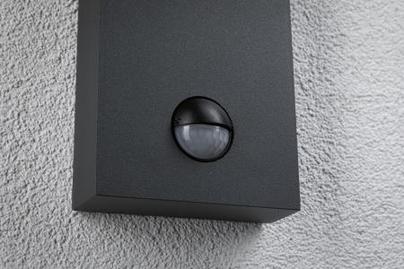 Paulmann 94739 LED Außenwandleuchte Puka modern seewasserresistent Spritzwasser geschützt rund 110x125mm warmweiß 8,5W Anthrazit Aluminium