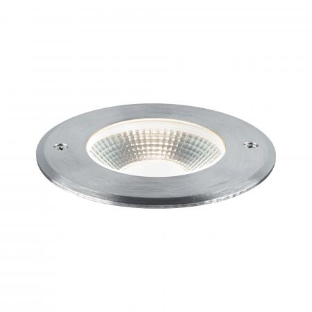 Paulmann 94748 LED Bodeneinbauleuchte Vanea modern seewasserresistent staubdicht 1m unter Wasser geschützt rund 100mm warmweiß 3,5W Aluminium