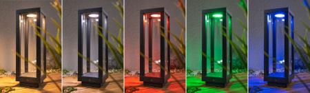 Paulmann 94753 Plug & Shine Laterne Smart Home Zigbee Classic Einzelleuchte IP44 RGBW 2W Anthrazit