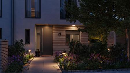 Paulmann 94755 LED Pollerleuchte Smart Home Zigbee Plate insektenfreundlich IP44 600mm Tunable Warm 5,5W 280lm 230V Anthrazit Metall#Kunststoff