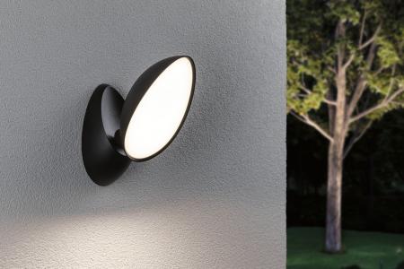 Paulmann 94767 LED Außenwandleuchte Batona IP44 137x110mm 3000K 12W 1000lm 230V Anthrazit Aluminium