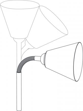 Paulmann 95430 AS Klemml Vitis E14 schwarz Flexarm Schnurschalter Kabell 1,50m - Assistance-Leuchte