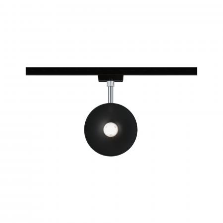 Paulmann 96802 URail LED Schienenspot Sphere Einzelspot 7,4W modern neutralweiß dimmbar Schwarz matt