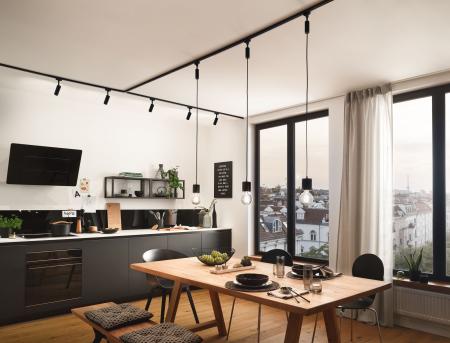 Paulmann 96904 URail System Schiene 1m Schwarz matt Metall