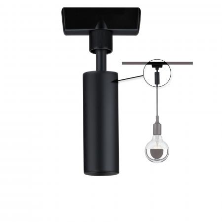 Paulmann 96914 URail Universal Pendel Adapter Schwarz matt 230V Metall/Kunststoff