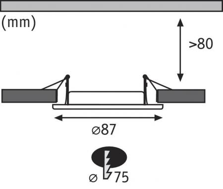 Aktion: Nur noch angezeigter Bestand verfügbar - Paulmann 99342 Premium Einbauleuchte starr IP65 max.35W 12V GU5.3 Chrom -