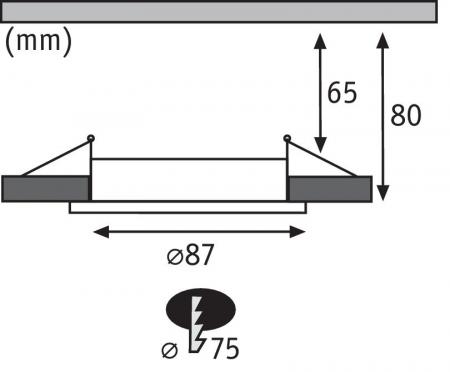 Aktion: Nur noch angezeigter Bestand verfügbar - Paulmann 99342 Premium Einbauleuchte starr IP65 max.35W 12V GU5.3 Chrom -