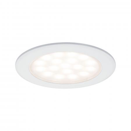 Paulmann 99921 Möbel Einbauleuchte Set rund LED 2x2.5W 230/12V 3000K Weiß/Alu