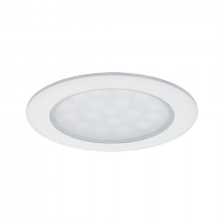Paulmann 99921 Möbel Einbauleuchte Set rund LED 2x2.5W 230/12V 3000K Weiß/Alu