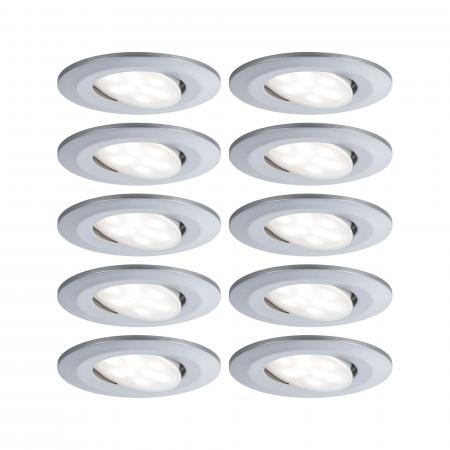 Set Paulmann 99923 Einbauleuchte Calla IP65 rund schwenkbar LED 4000K Chrom