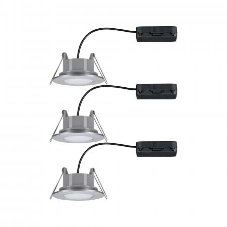 3er Set HomeSpa Einbauleuchten Calla schwenkbar LED 4000K Chrom Paulmann 99929
