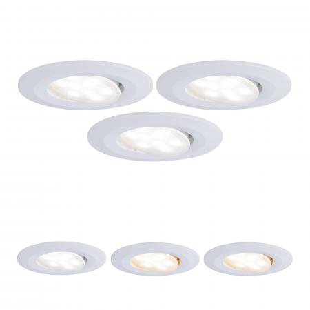 Paulmann 99935 Einbauleuchte Set Calla IP65 3step color rd schw LED 3x550lm tunable white 5.5W Weiß