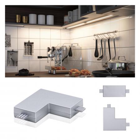 Paulmann 99970 Clever Connect Eck-Verbinder Barre 12V Chrom matt/Kunststoff