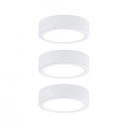 Paulmann 99989 Möbel Set Pukk 3x3 2700K Kunststoff/Weiß als Schrank- und Regal Unterbauleuchten einsetzbar