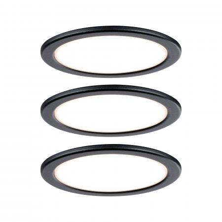 Paulmann 99990 Möbelleuchten Set Pukk 3x3W 210lm 12/230V 2700K Kunststoff/Schwarz