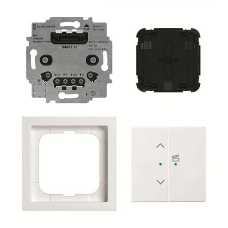Busch-Jaeger 62731/UJ-84-WL Jalousie-Eins. flex 1f Komplettset mit 2-fach Bedienelement