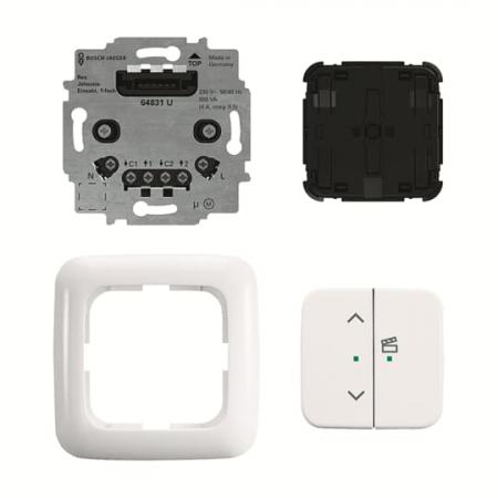 Busch-Jaeger 62731/UJ-214-WL 62731/UJ-214-WL Jalousie-Eins. flex 1f Komplettset mit 2-fach Bedienelement