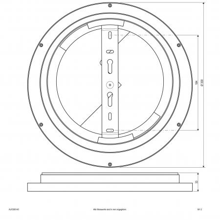 EVN LED Anbauleuchte mit niedriger Aufbauhöhe ALR300140