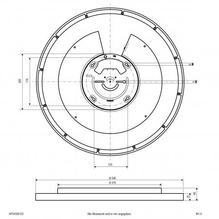 EVN LED Anbauleuchte mit einstellbarer Farbtemperatur AP54500125