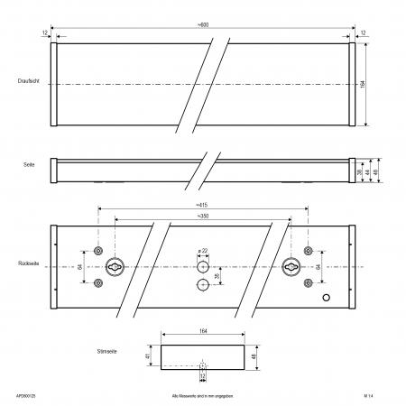 EVN LED Deckenanbaupanel (DALI) APD600125