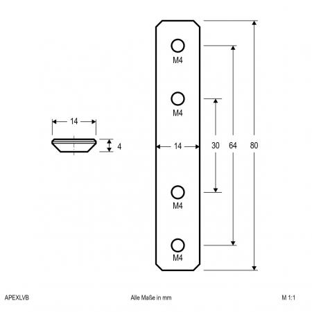 EVN Verbinder für Aluminium-Profil APEXLVB