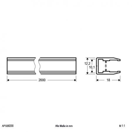 EVN Aluminium Glasboden-Profil für LED-Strips APGB8200