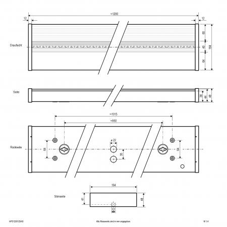 EVN LED Deckenanbaupanel APS1200125AS