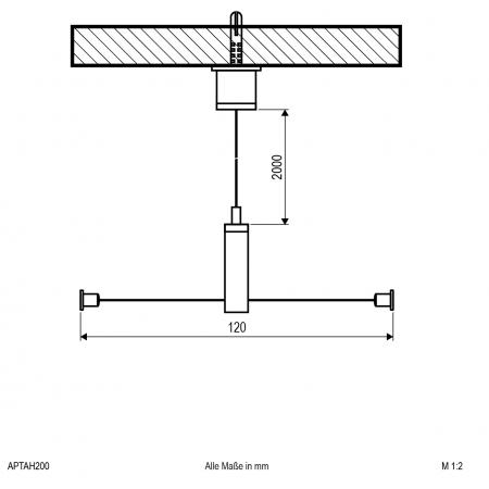 EVN Triangel-Seilabhängung für Aluminium-Profil APTAH200