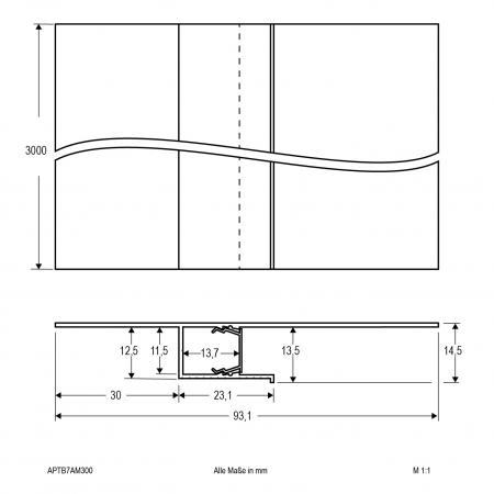 EVN Trockenbauprofil inkl. Abdeckung für LED-Stripes APTB7AM300