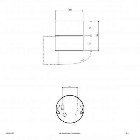 EVN Decken- und Wand Anbauleuchte, IP20 AS200901D2W
